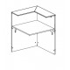 Modulo bancone raccordo 90° a 2 vie dim. cm 84x84x112,5h