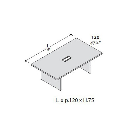 Tavolo riunione DELTA EVO rettangolare